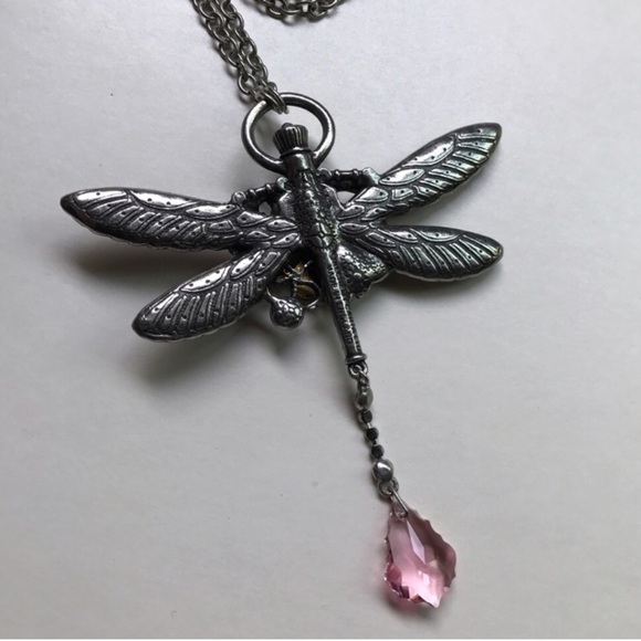 Enameled Dragonfly Swarovski Alchemy Pendant - Picture 4 of 8